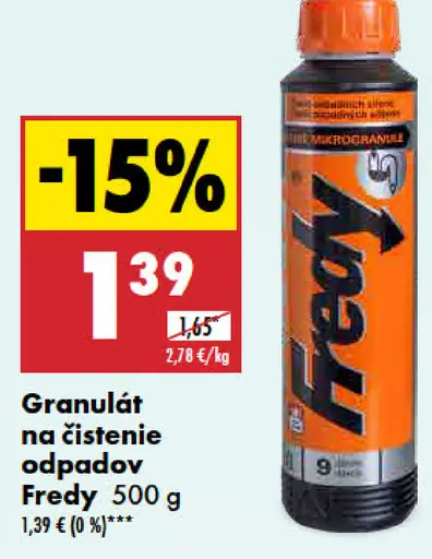 Fredy Granulát na čistenie odpadov