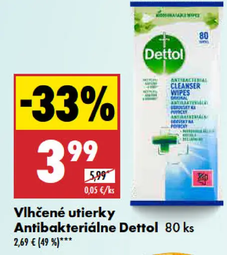 Dettol antibakteriálne obrúsky