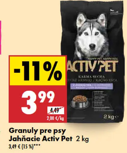 Activ Pet Granuly pre psy jahňacie