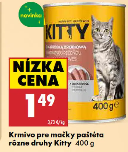 Kitty krmivo pre mačky paštéta