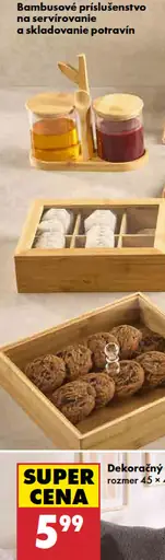 Smukee Bambusové príslušenstvo na servírovanie a skladovanie potravín