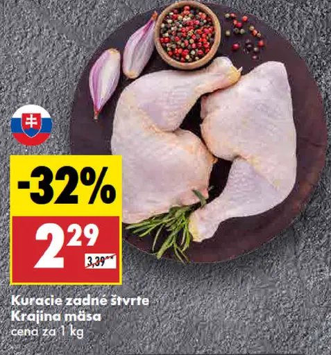 Krajina mäsa Kuracie zadné štvrte