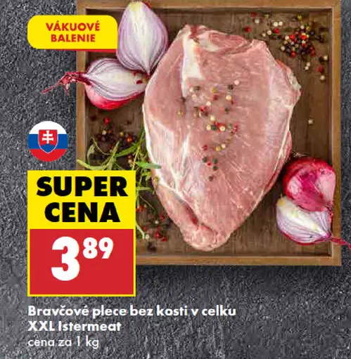 Bravčové plece bez kosti v celku XXL Istermeat