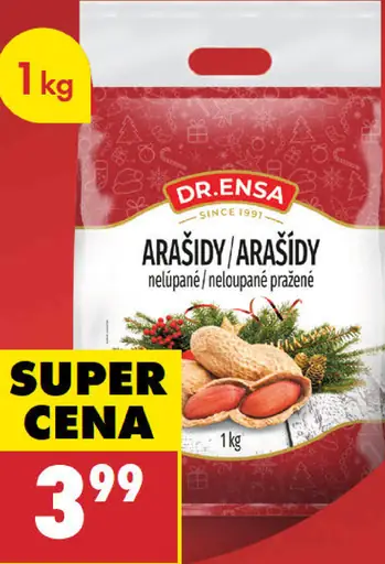 Dr. Ensa Arašidy nelúpané pražené