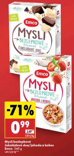 Emco Mysli bezlepkové čokoládové duo
