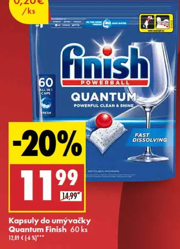 Finish kapsuly do umývačky Quantum