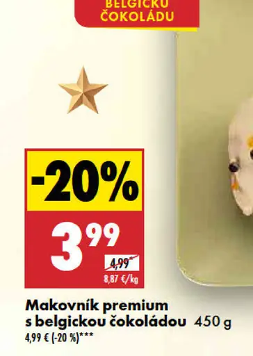 Makovník premium s belgickou čokoládou