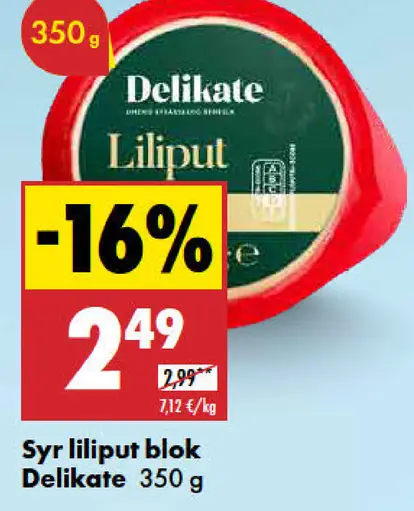 Delikate Syr liliput blok