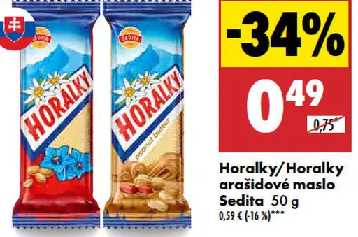 Sedita Horalky/Horalky arašidové maslo