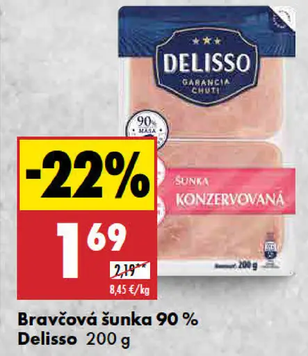 Delisso Bravčová šunka 90 %