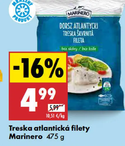 Marinero Treska atlantická filety