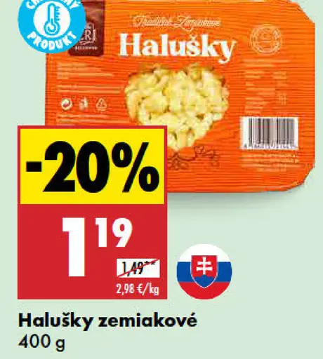 Halušky zemiakové