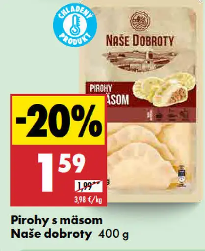 Naše dobroty Pirohy s mäsom