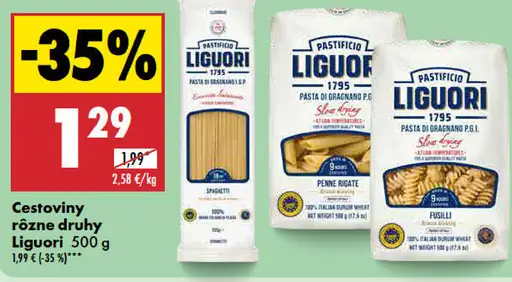 Liguori Cestoviny rôzne druhy