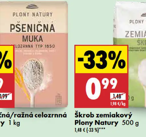 Plony Natury Múka pšeničná ražná celozrnná