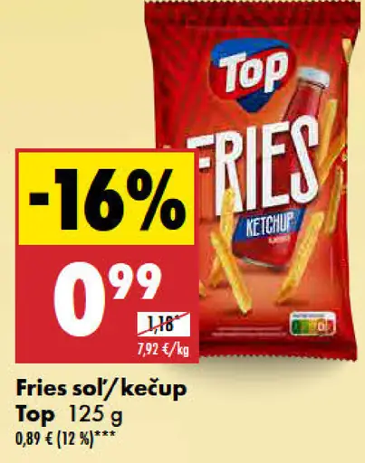 Fries soľ/kečup
