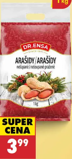 Arašidy nelúpané pražené