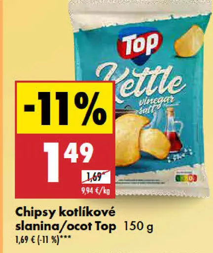 Top Chipsy kotlíkové slanina/ocot