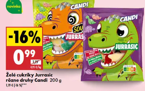 Candi želé cukríky Jurrasic