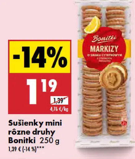 Bonitki Sušienky mini rôzne druhy