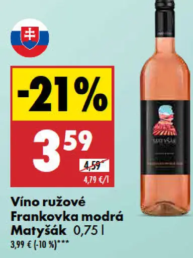 Matyšák Vino ružové Frankovka modrá