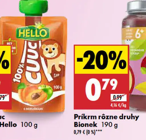 Hello Kapsička Cuc rôzne druhy