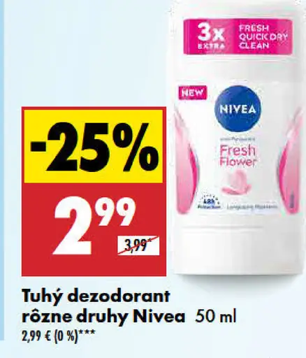 Nivea Tuhý dezodorant