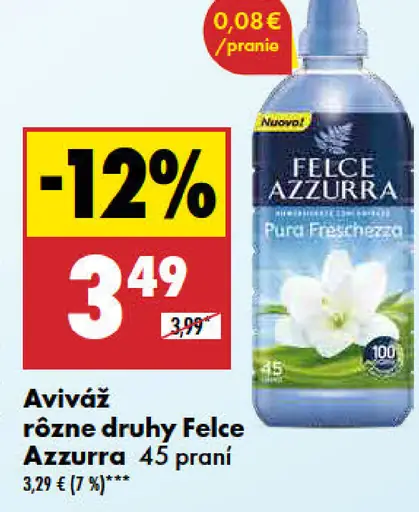 Felce Azzurra Aviváž rôzne druhy