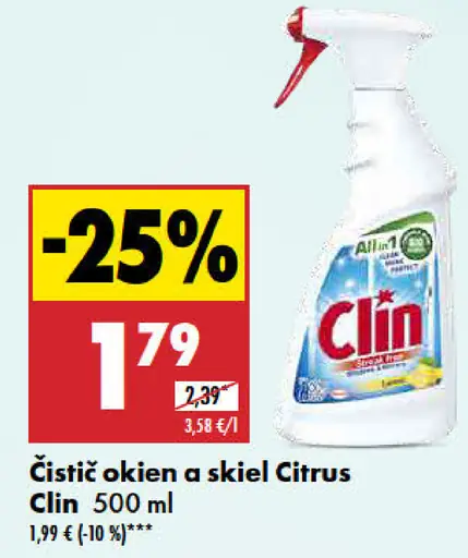 Citrus Clin Čistič okien a skiel