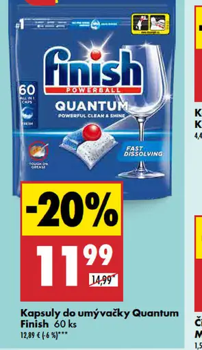 Finish kapsuly do umývačky Quantum