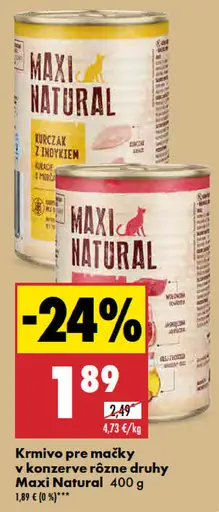 Maxi Natural krmivo pre mačky v konzerve