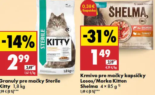 Granuly pre mačky Sterile