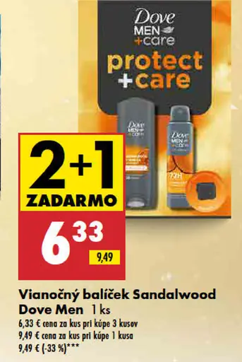 Dove Vianočný balíček Sandalwood Men