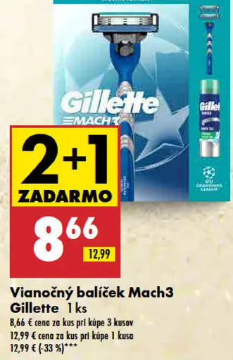 Gillette Vianočný balíček Mach3