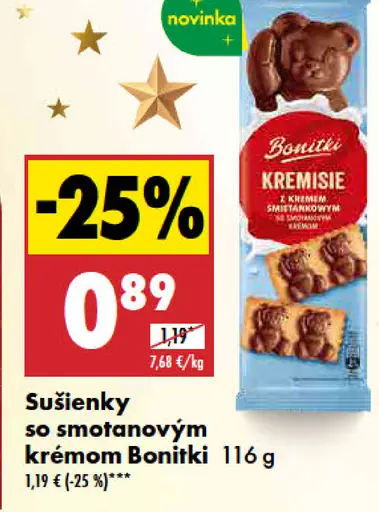 Sušienky so smotanovým krémom Boniki