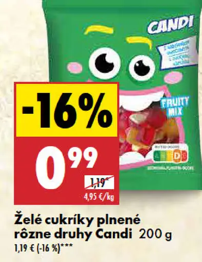 Candi Želé cukríky rôzne druhy