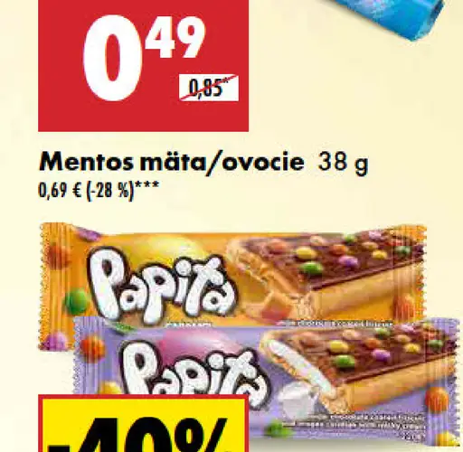 Mentos mätová/ovocie