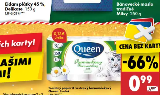 Toaletný papier 3-vrstvový harmančekový