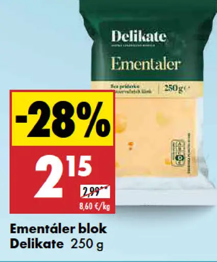 Delikate Ementaler blok