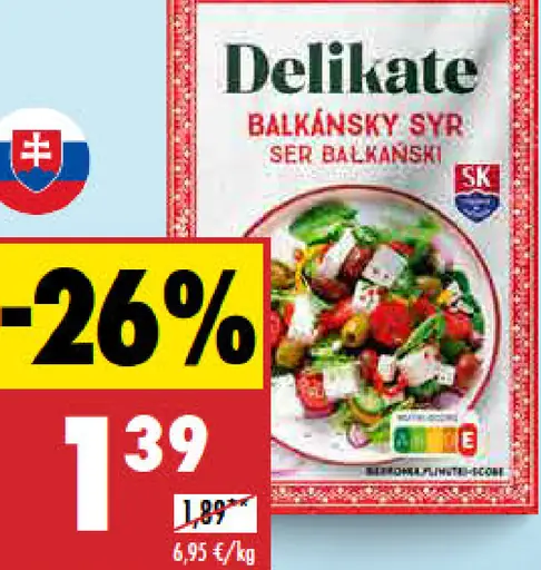 Delikate Balkánsky syr