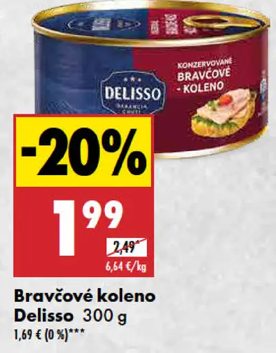 Delisso Bravčové koleno s kosťou