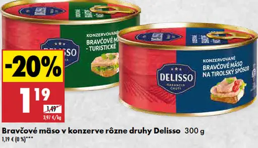 Delisso Bravčové mäso v konzerve