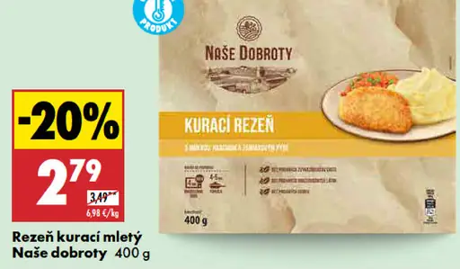 Naše dobroty Rezeň kurací