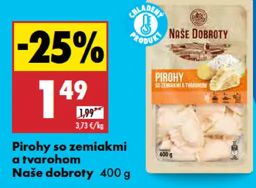 Naše dobroty Pirohy so zemiakmi a tvarohom