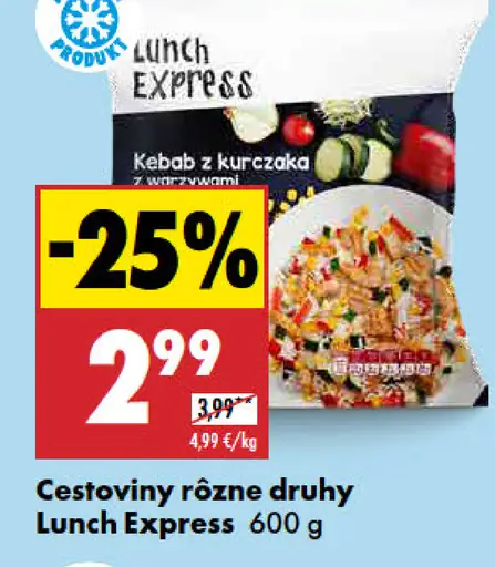 Lunch Express cestoviny rôzne druhy