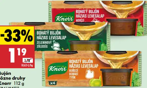 Knorr Bohatý bujón rôzne druhy