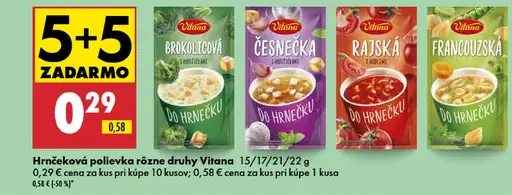 Vitana Hrnčeková polievka rôzne druhy