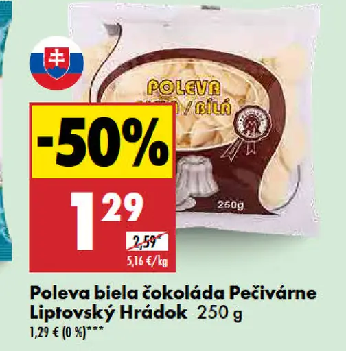 Poleva biela čokoláda