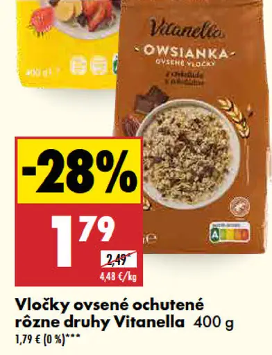 Vitanella Vločky ovsené ochutené