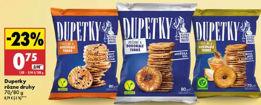 Dupetky rôzne druhy